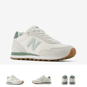 New Balance 515 Cream and Green Athletic Shoes 6.5